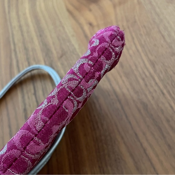 Coach | Pink + Silver Monogram Wristlet - Picture 3 of 7